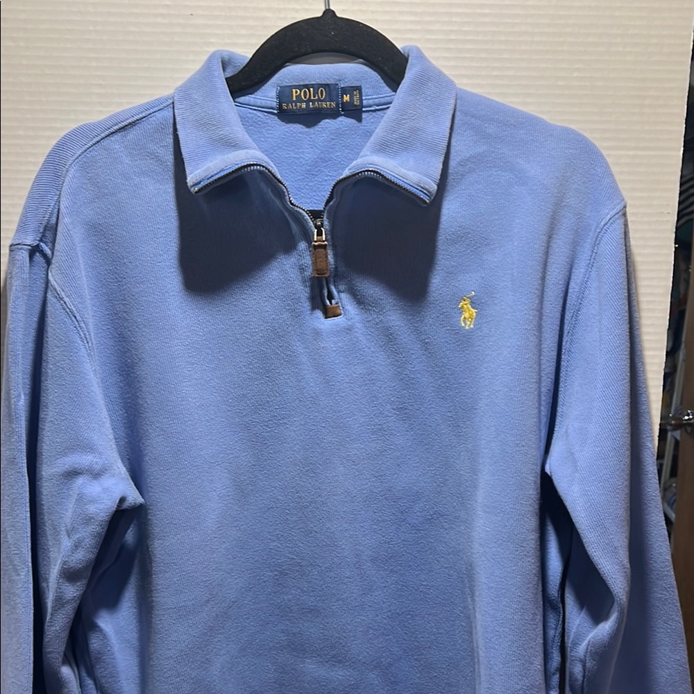 Ralph Lauren Polo. Quarter-Zip. Light Blue. Size M.